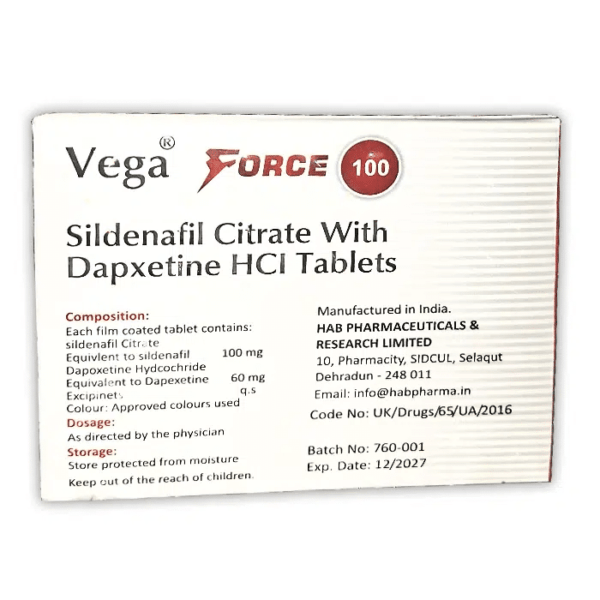 Vega Force 100 – Powerful Men's Enhancement Tablets for Increased Performance