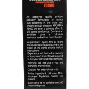 Maxman Delay Spray 45 ML – Extended Performance for Men